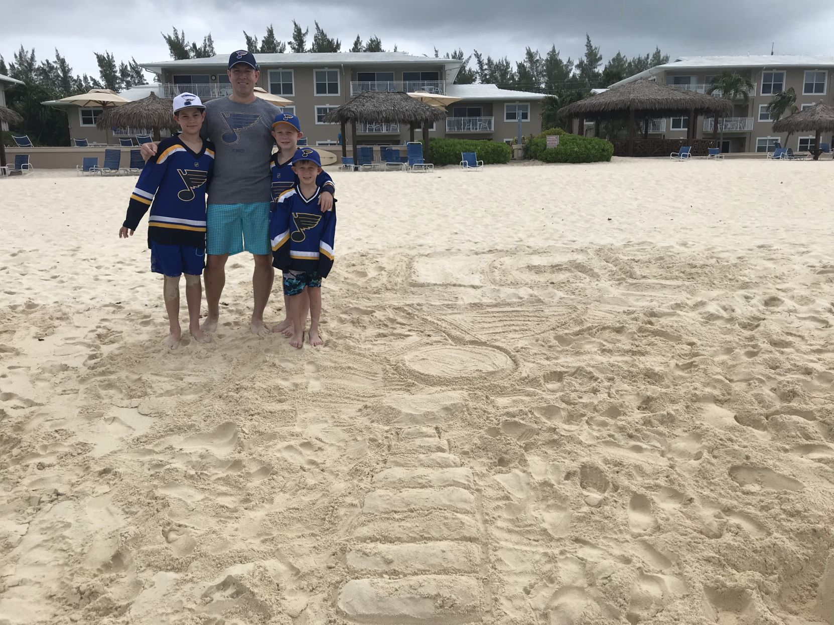 Tim Dowling and family in Cayman Islands